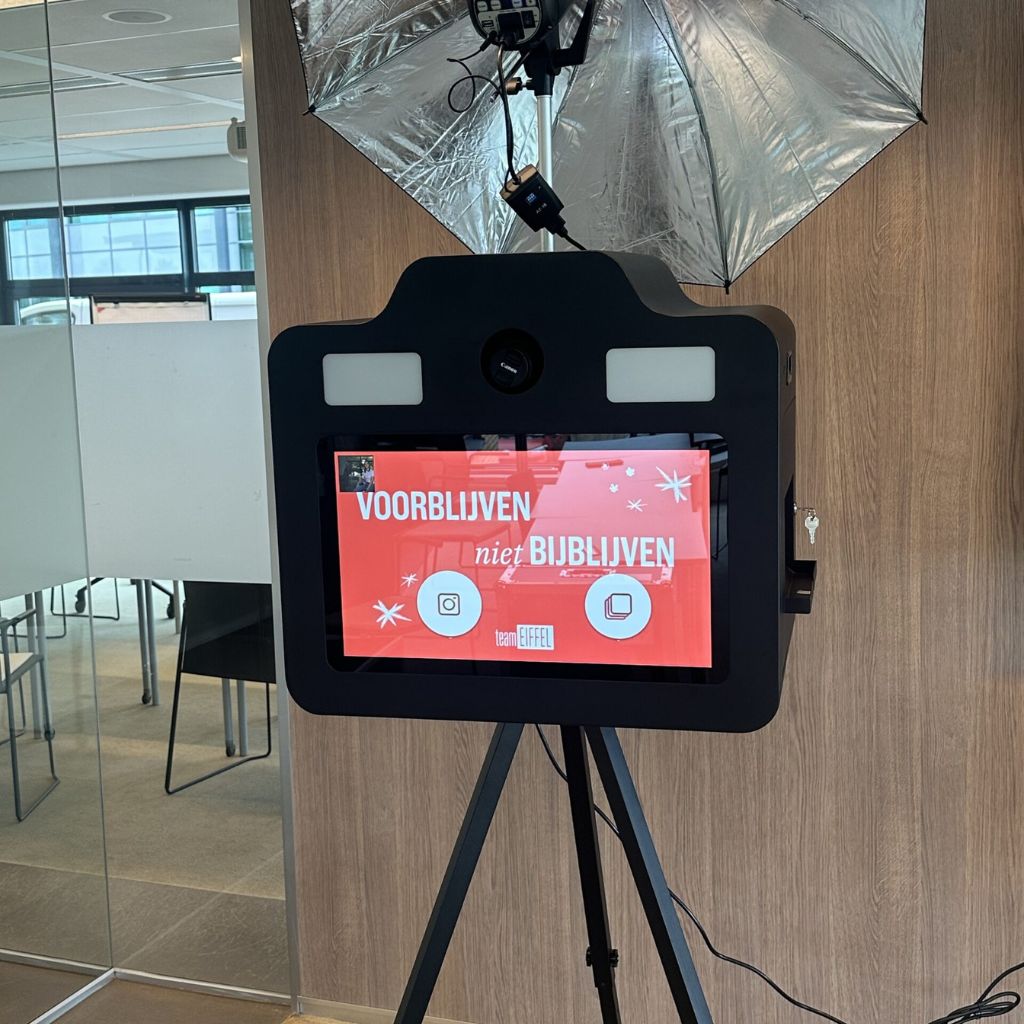 Plug en play photobooth met Canon-camera en flitser